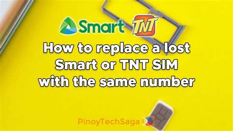 lost sim card smart prepaid|How to replace a lost Smart or TNT SI.